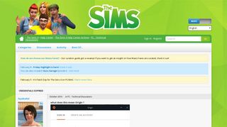 Credentials expired — The Sims Forums