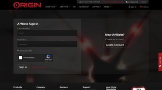 Login Portal for Affiliates | ORIGIN PC