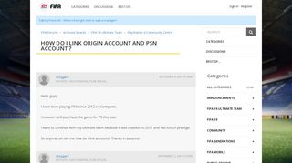How do i link Origin account and PSN account ? — FIFA Forums