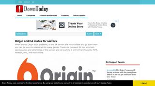 Origin and EA status for servers | Down Today