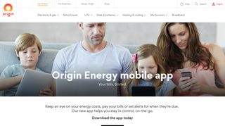 Origin Energy mobile app