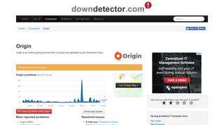 Origin down? Current outages and problems | Downdetector