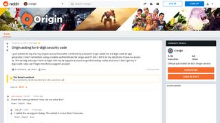 Origin asking for 6-digit security code : origin - Reddit