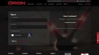 Login Portal for Existing, New, and Guest Accounts | ORIGIN PC