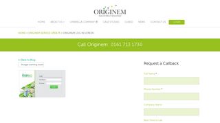 Originem Log In Screen | Originem