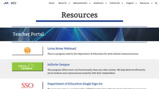 MES - Teacher Portal