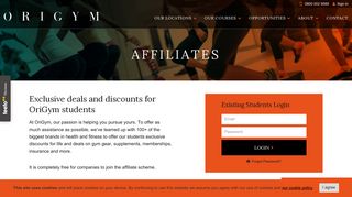 Affiliate Deals & Discounts | Exclusive to Students | OriGym