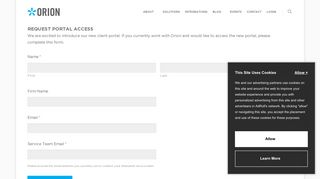Client Portal Access Request - Orion Advisor Services