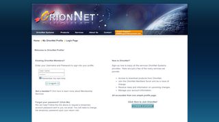 OrionNet Profile | login page - OrionNet Systems LLC.