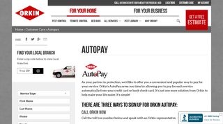 Orkin AutoPay: Pest Control Payment Service