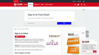 Sign In to Orkut - Ccm.net