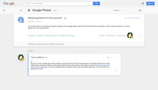 Retrieving photos from Orkut account? - Google Product Forums