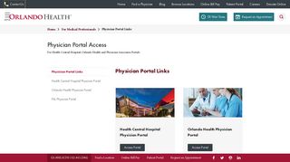 Physician Portal Links - Orlando Health - One of Central Florida's Most ...