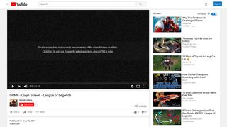 ORNN - Login Screen - League of Legends - YouTube