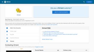 Orriant: Login, Bill Pay, Customer Service and Care Sign-In - Doxo