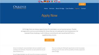 Careers | Job Vacancies | Orridge - Orridge Stocktaking | Europe