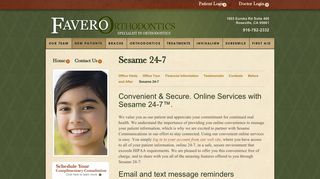Sesame 24-7 - Roseville CA | Favero Orthodontics