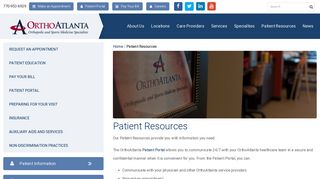 Patient Resources | OrthoAtlanta