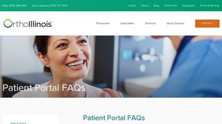 Patient Portal FAQs | Ortho Illinois