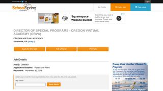 Director of Special Programs - Oregon Virtual Academy (ORVA) job in ...