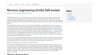 Reverse engineering Orvibo S20 socket « Andrius Štikonas