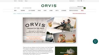 Orvis Friends in the Field Program