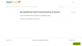 My.IdealSmart Web Portal [Coaches & Clinics] – Ideal Protein