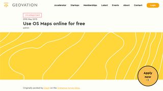 Use OS Maps online for free - Geovation