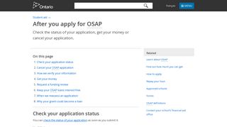 After you apply for OSAP | Ontario.ca