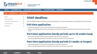 OSAP deadlines | Student Awards and Financial Aid