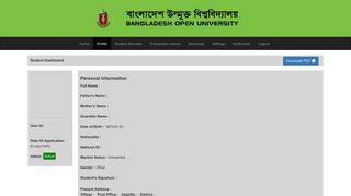 profile - OSAPS - - Bangladesh Open University