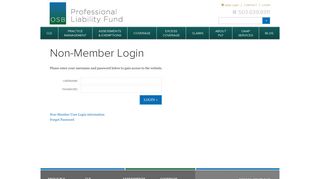 Non-Member Login - Oregon State Bar PLF - Professional Liability Fund