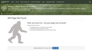 Oregon State Board of Nursing RN/LPN Licensure Information
