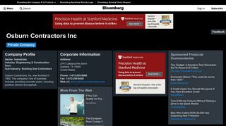 Osburn Contractors Inc: Company Profile - Bloomberg
