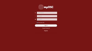 My OSC - Login Page - MyOSC