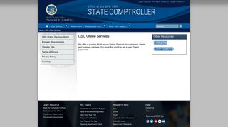 Office of the New York State Comptroller - OSC Online Services