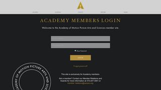 Academy Members Login | Academy of Motion Picture ... - Oscars.org