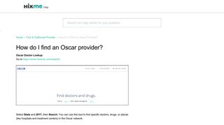 Hixme How do I find an Oscar provider? - Hixme logo