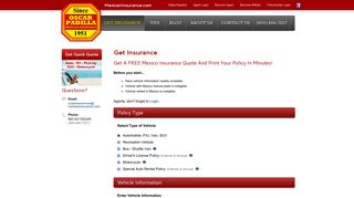 Oscar Padilla's Mexican Insurance - Get Insurance