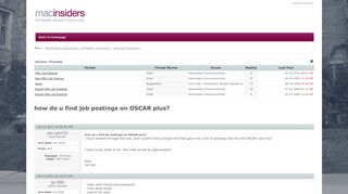 how do u find job postings on OSCAR plus? - MacInsiders - Student ...