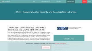 Jobs at OSCE - Organization for Security and Co-operation in Europe