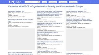 Vacancies with OSCE - Organization for Security and Co-operation in ...