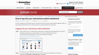 How to log into your osCommerce Admin dashboard | InMotion Hosting
