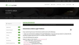 OsCommerce Admin Login Problems - Knowledgebase - HostLantern