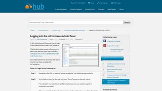 Logging into the osCommerce Admin Panel | Web Hosting Hub