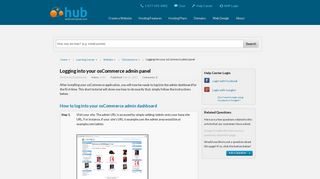 Logging into your osCommerce admin panel | Web Hosting Hub