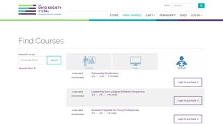 OSCPA Store: Find Courses