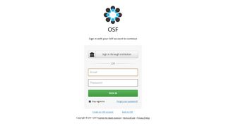 OSF | Sign In