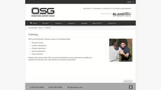 Training | OSG (Operations Support Group)