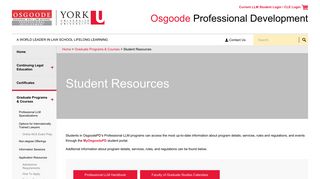 Student Resources - Osgoode Professional Development